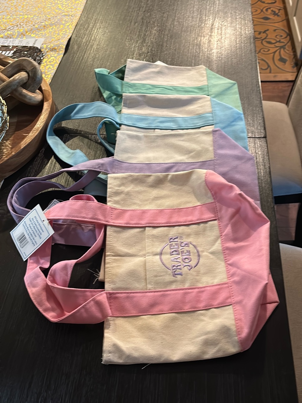 Trader Joe's Canvas Mini Tote Bags